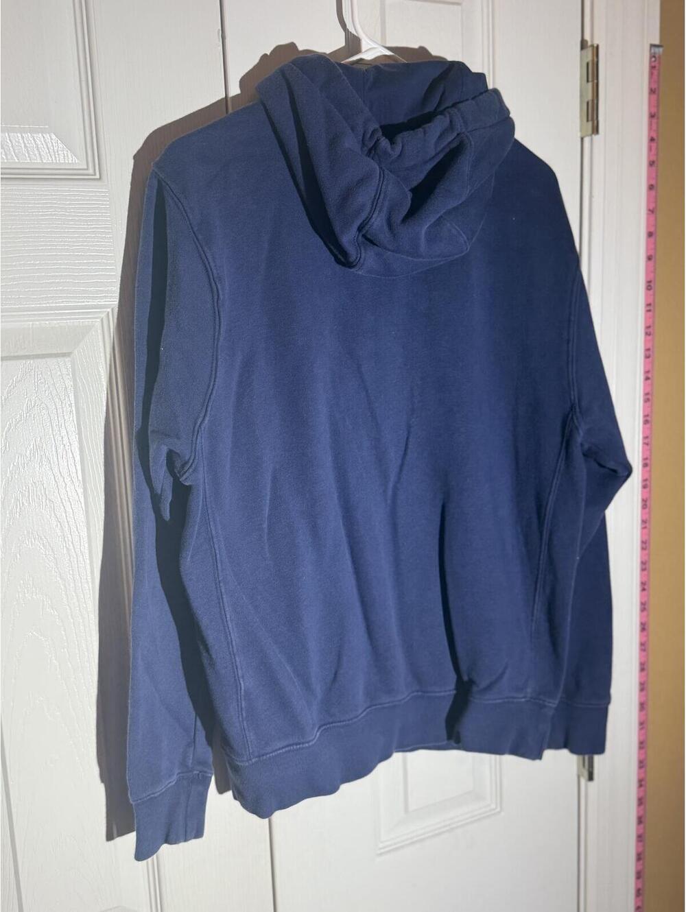 Nike Navy Blue Pullover Hoodie with Logo - Picture 6 of 10